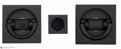 Ручка для раздвижной/распашной двери на квадратном основании Venezia U144 черный