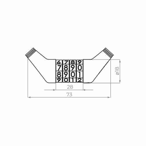 Замок Ajax (Аякс) навесной PD-0665-CODE