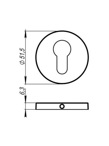 Накладка Armadillo (Армадилло) под цилиндр ET.R.URS52 (ET URS) AC медь
