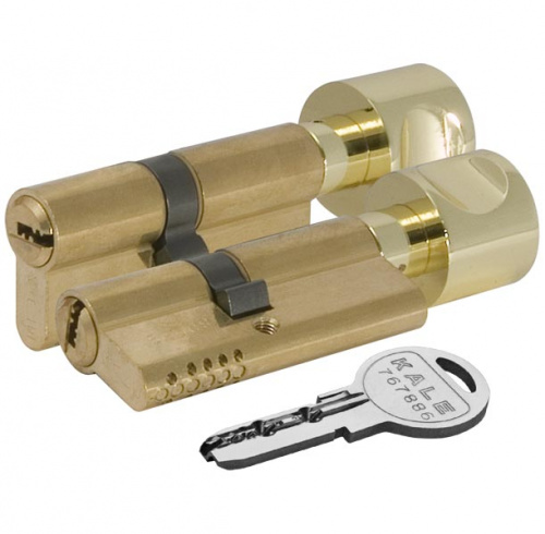 Цилиндровый механизм с вертушкой KALE KILIT 164 OBS SCE/100 (45+10+45) mm латунь 5 кл.
