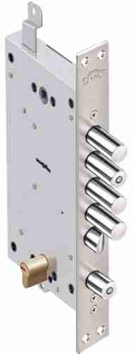 Замок врезной двухсистемный Эльбор Рубин 1.08.46 с тягами, 5 кл. /27647/