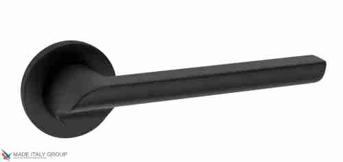 Дверная ручка на круглом основании Fratelli Cattini "WOO" 7FS-NM матовый черный