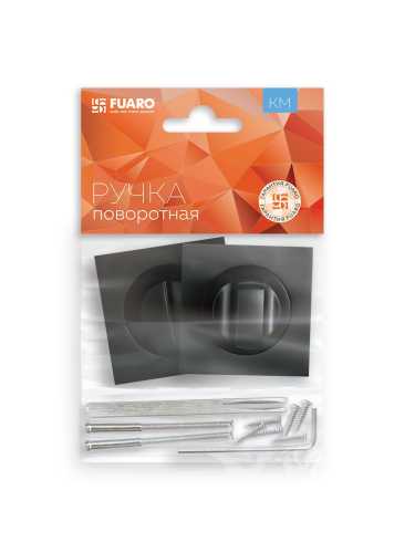 Ручка дверная Fuaro (Фуаро) межкомнатная K.KM52.ROCK (ROCK KM) BL-24 черный  Набор 4