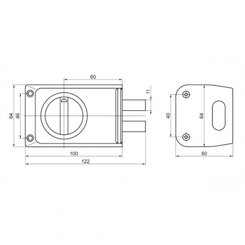 Замок накладной САМ ЗНД1А/Д полимер/покр /88300/