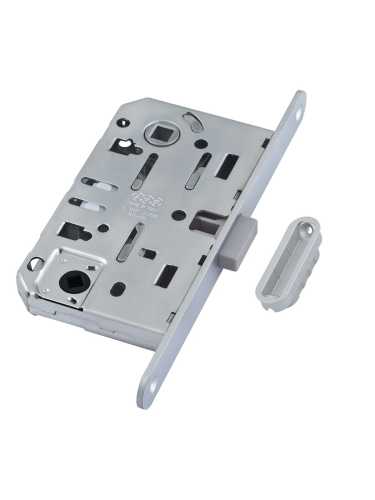 B06102.50.34.640 AGB (АГБ) Защелка врезная WC (мат. хром) MEDIANA POLARIS с отв. планкой (скин)