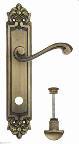 Дверная ручка Venezia "VIVALDI" WC-2 на планке PL96 матовая бронза