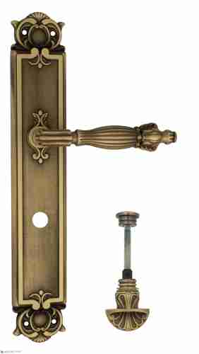 Дверная ручка Venezia "OLIMPO" WC-4 на планке PL97 матовая бронза