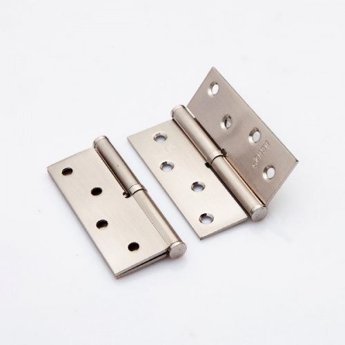 Петля дверная стальная RENZ INL 100 FH SN 100*75*2,5, левая, б/колп., ник. мат