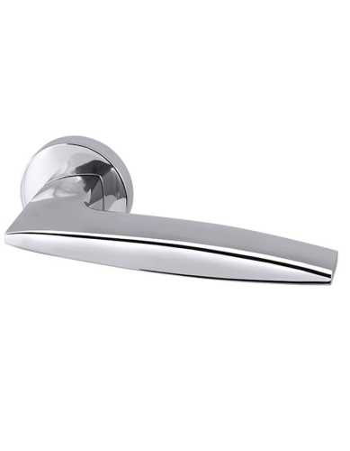 Комплект: Ручки Armadillo Urban Squid URB9 CP-8+Завертка+Бесшумный замок и Петли Fuaro/хром