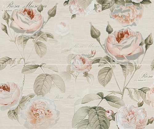 Плитка керамическая Gracia Ceramica Garden Rose beige 01 панно 50х60