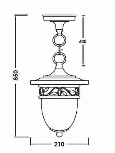 Уличный подвесной светильник Oasis Light 87205L 87205L Gb