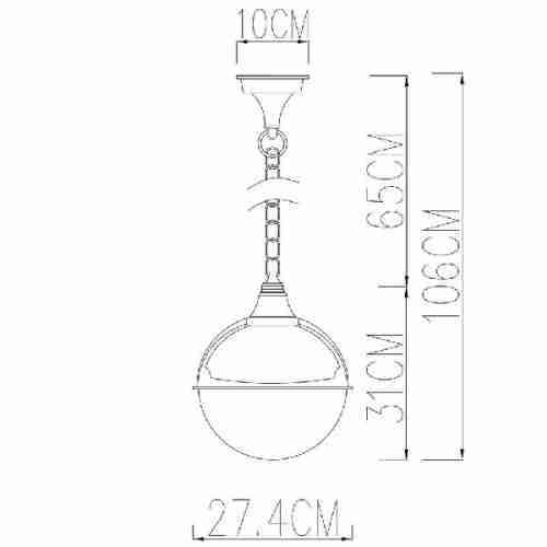 Уличный подвесной светильник Artelamp Monaco A1495SO-1BK