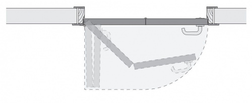Рото система дверная Morelli Innovation 90-TWICE LEFT 100 для левой двери (черновой проем 1100мм)