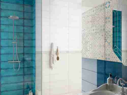 Декор LB-CERAMICS Парижанка Геометрия синий 1664-0180 20х60