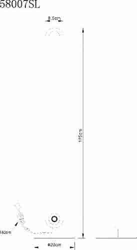 Торшер Globo Toppole 58007SL