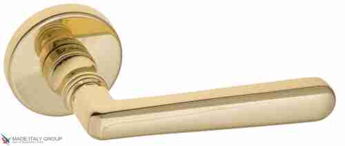 Дверная ручка на круглом основании Fratelli Cattini "ESSA" 7.7-OLV полированная латунь