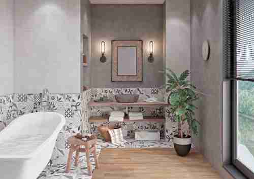 Вставка Cersanit Apeks линии B серый (AS2U092DT) 25x75