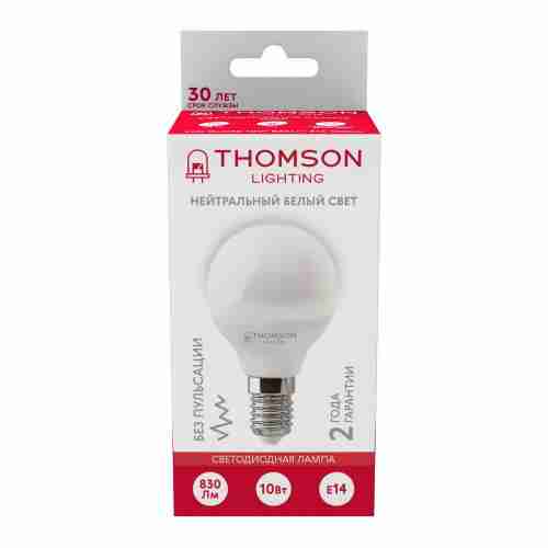Лампа светодиодная Thomson E14 10W 4000K шар матовая TH-B2036