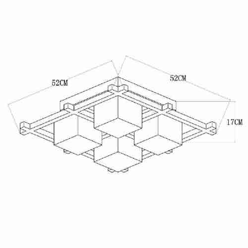 Потолочный светильник Artelamp Woods A8252PL-4BR
