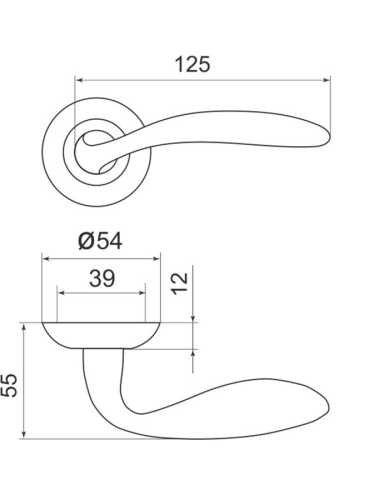 Комплект: Ручки Armadillo Virgo LD57-1AB/GP-7+Завертка+Магнитный замок и Петли Fuaro/бронза/золото