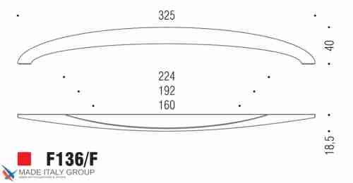 Ручка скоба модерн COLOMBO DESIGN F136F-CM матовый хром 160 мм
