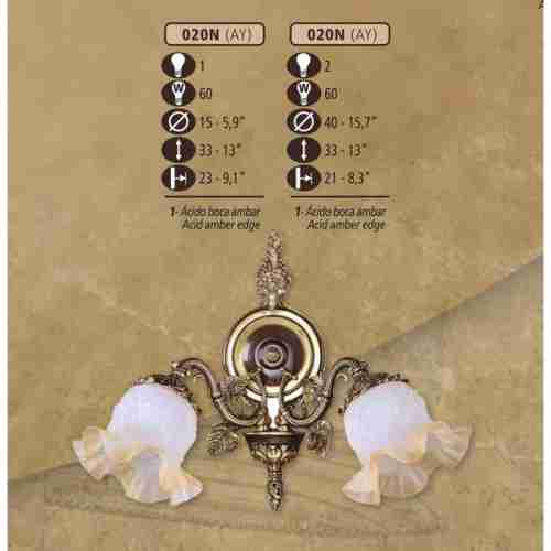 Бра Riperlamp 020N/2 AY ACID.AMBER EDGE
