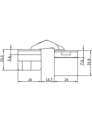 Петля скрытого монтажа Morelli HH-4 SC врезная с 3D-регулировкой вес полотна до 40 кг, цвет матовый хром