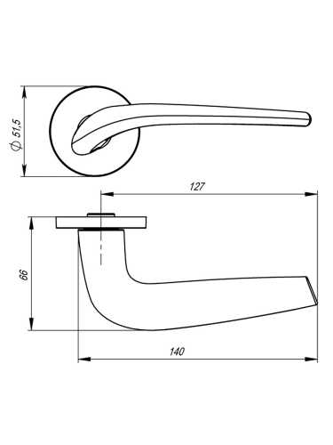 Ручка дверная Armadillo (Армадилло) межкомнатная R.URS52.TWIN (TWIN URS) BL-26 черный  Набор 9