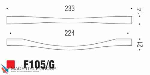 Ручка скоба модерн COLOMBO DESIGN F105G-CR полированный хром 224 мм