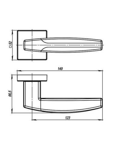 Ручка дверная Armadillo (Армадилло) межкомнатная K.USQ52.ARC (ARC USQ2) BB/SBB-17 кор.бронза/мат.кор.бронза  Набор 6