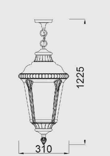 Уличный подвесной светильник Oasis Light 79755М 79755М Bl