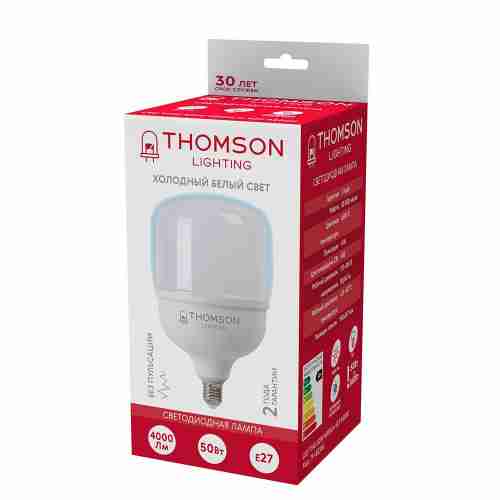 Лампа светодиодная Thomson E27 50W 6500K цилиндр матовая TH-B2366