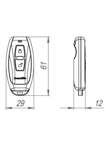 Брелок управления RC.RT01.04 BL Черный