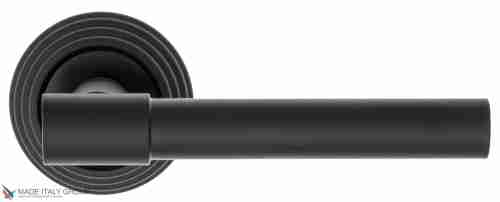 Дверная ручка на круглом основании Fratelli Cattini "UNA" D8-NM матовый черный