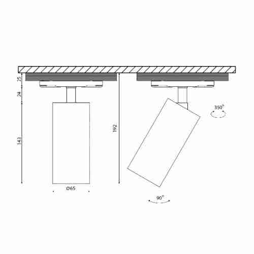 Трековое крепление Lumker VL-M VL-M2-WH