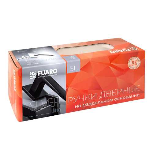 Комплект на 6 дверей - Ручка Fuaro (Фуаро) раздельная K.SL52.PRIME (PRIME SL) BL-24 черный