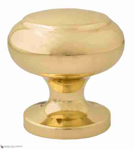 Ручка дверная кноб Venezia P12 Ø65 полированная латунь