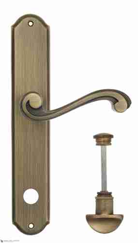 Дверная ручка Venezia "VIVALDI" WC-2 на планке PL02 матовая бронза