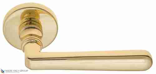 Дверная ручка на круглом основании Fratelli Cattini "ESSA" 7.7-OLV полированная латунь