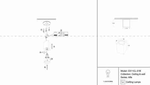 Потолочный светильник Maytoni Alfa C011CL-01B