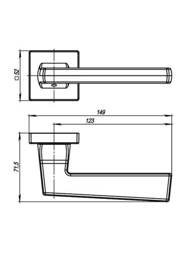 Ручка дверная Armadillo (Армадилло) межкомнатная K.USQ52.GROOVE (GROOVE USQ5) BB/SBB-17 кор.бронза/мат.кор.бронза  Набор 7