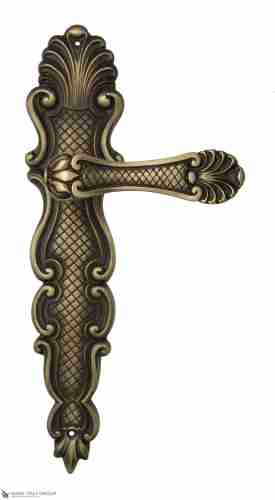 Дверная ручка Venezia "FENICE" на планке PL92 матовая бронза