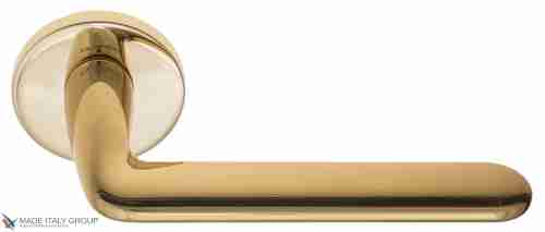 Дверная ручка на круглом основании Fratelli Cattini "FEO" 7FS-OLV полированная латунь