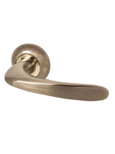 Ручка дверная Armadillo (Армадилло) межкомнатная R.LD54.Pava (Pava LD42) AB/GP-7 бронза/золото  Набор 8