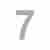 Цифра "7" самоклеящаяся SS304 (50х30) (FUARO) SSC сатинированный хром