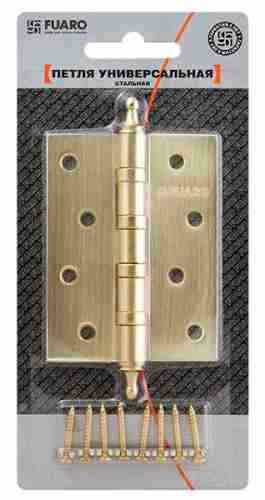Комплект 4 шт. - Петля универсальная Fuaro 4BB/A/BL 100x75x2,5 CP (Хром) БЛИСТЕР