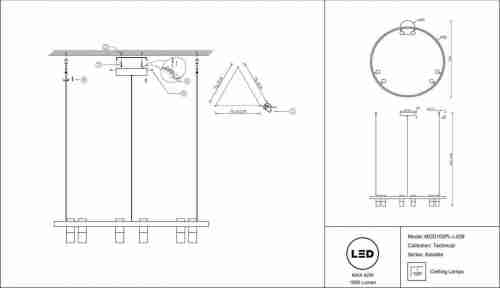 Подвесная светодиодная люстра Maytoni Satellite MOD102PL-L42B