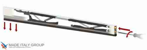 Автоматический порог врезной Venezia 1712/1000-900 мм/44 Дб, регулировка 2 уровня