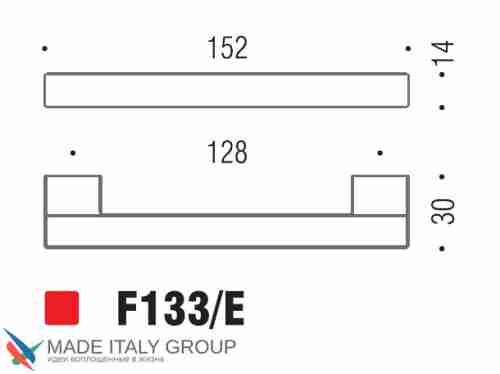 Ручка скоба модерн COLOMBO DESIGN F133E-CM матовый хром 128 мм