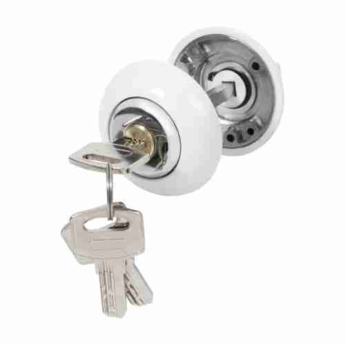 Завертка сантехническая Ajax (Аякс) с фиксацией ключом BK6.FIX.JR WH-19 белый